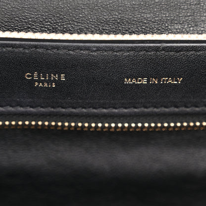 Celine Smooth Calfskin Canvas Medium Trapeze Cream 6 of 17