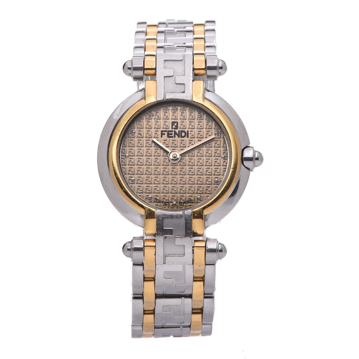 Fendi Stainless Steel 18K Yellow Gold 35mm Quartz Watch Gold 1 of 6