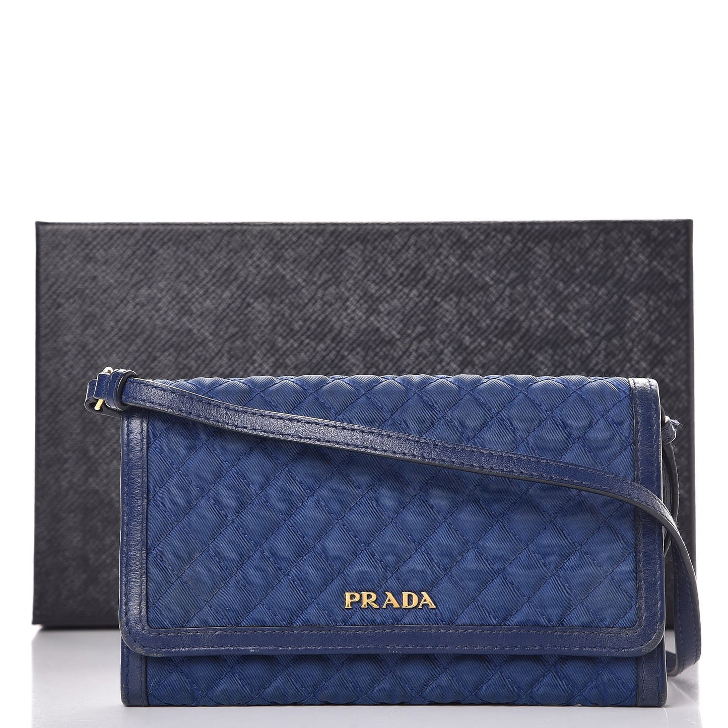 Tessuto Quilted Mini Crossbody Wallet Bleuette