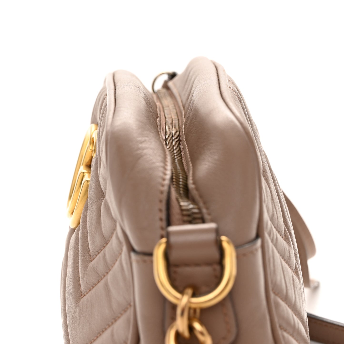 Calfskin Matelasse Small GG Marmont Chain Shoulder Bag Porcelain Rose