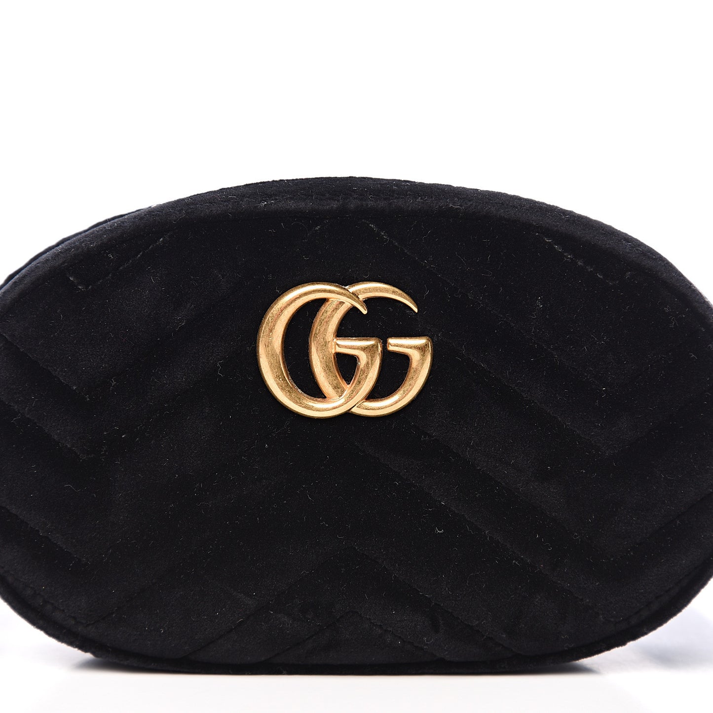 Velvet Matelasse GG Marmont Belt Bag 85 34 Black