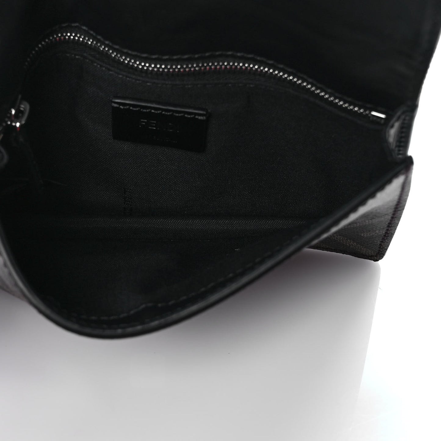 Glazed Fabric Cotton Vitello King Aura FF 1974 Baguette Belt Pouch Tobacco Moro Sand Black
