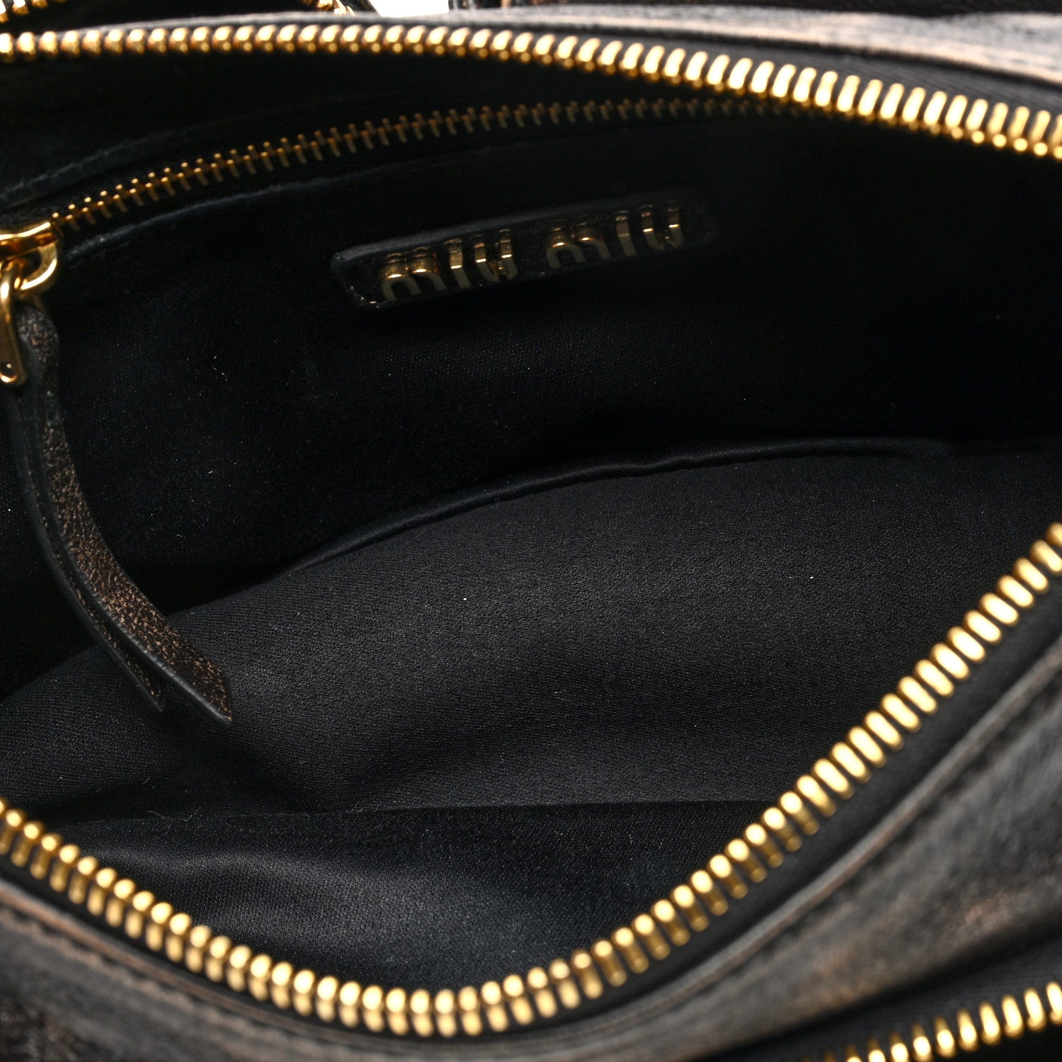 Miu Miu Distressed Nappa Pocket Bag  Sand Coffee 5 of 9