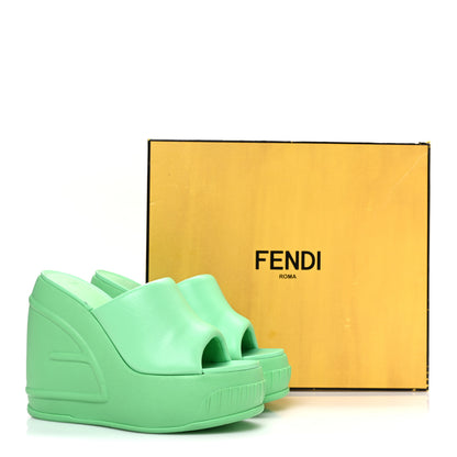 Fendi Nappa Fashion Show Platform 140mm Slide Sandals 41 Bouquet 10 of 10