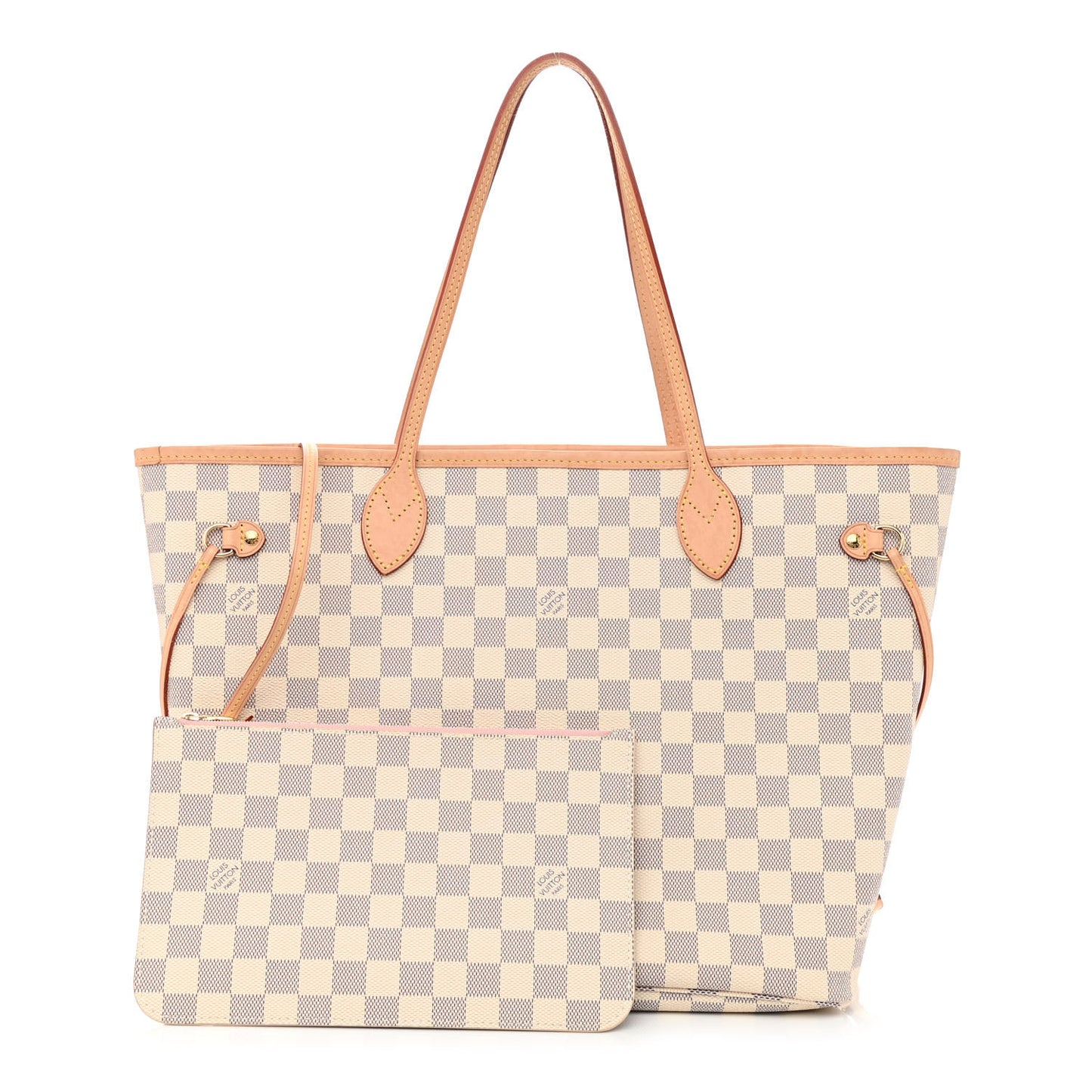 Damier Azur Neo Neverfull MM Rose Ballerine