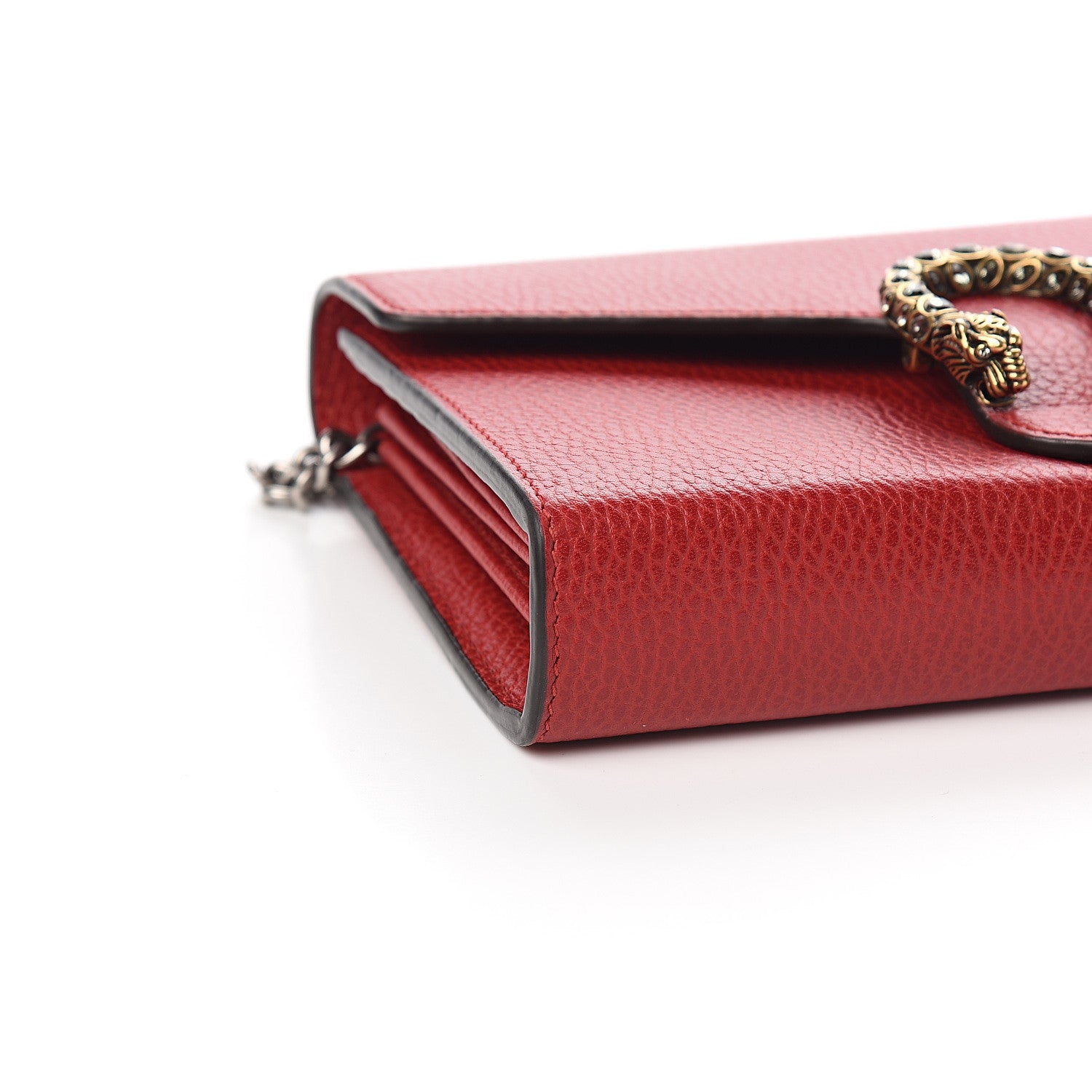 Gucci Calfskin Mini Dionysus Chain Wallet Hibiscus Red 6 of 8