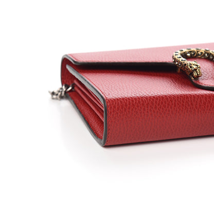 Gucci Calfskin Mini Dionysus Chain Wallet Hibiscus Red 6 of 8