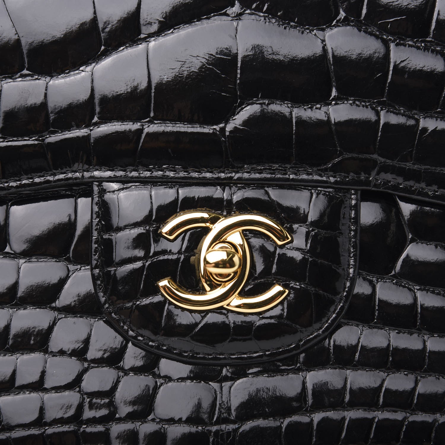Chanel Alligator Jumbo Double Flap Black 13 of 13