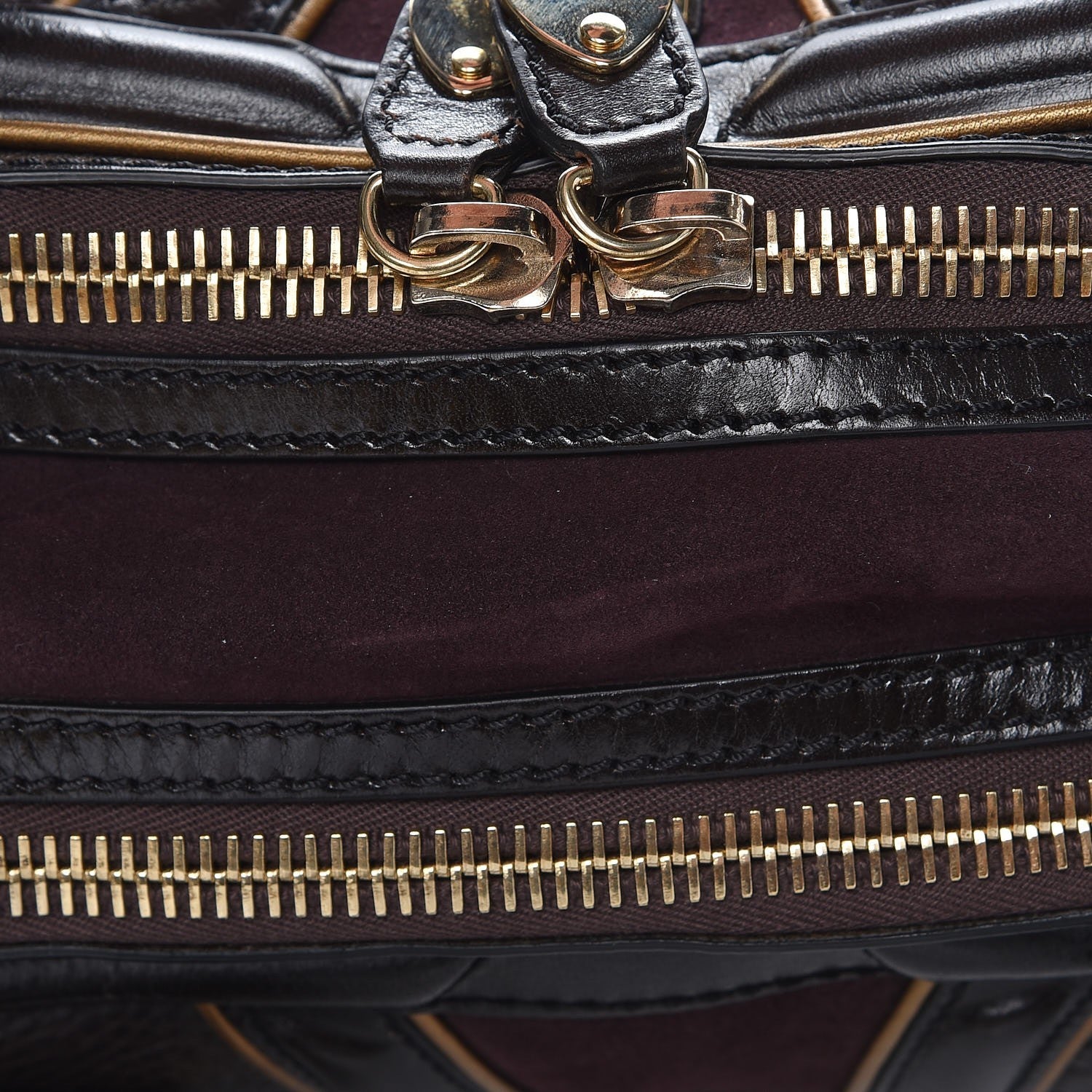 Burberry Grainy Calfskin Suede Tote Brown Burgundy 14 of 15