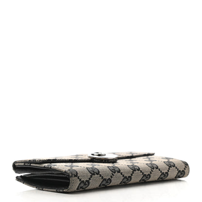 Gucci Monogram Eclipse Continental Flap Wallet Beige Blue 4 of 9