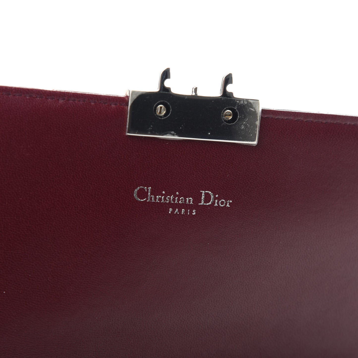 Lambskin Cannage Miss Dior Promenade Pouch Plum