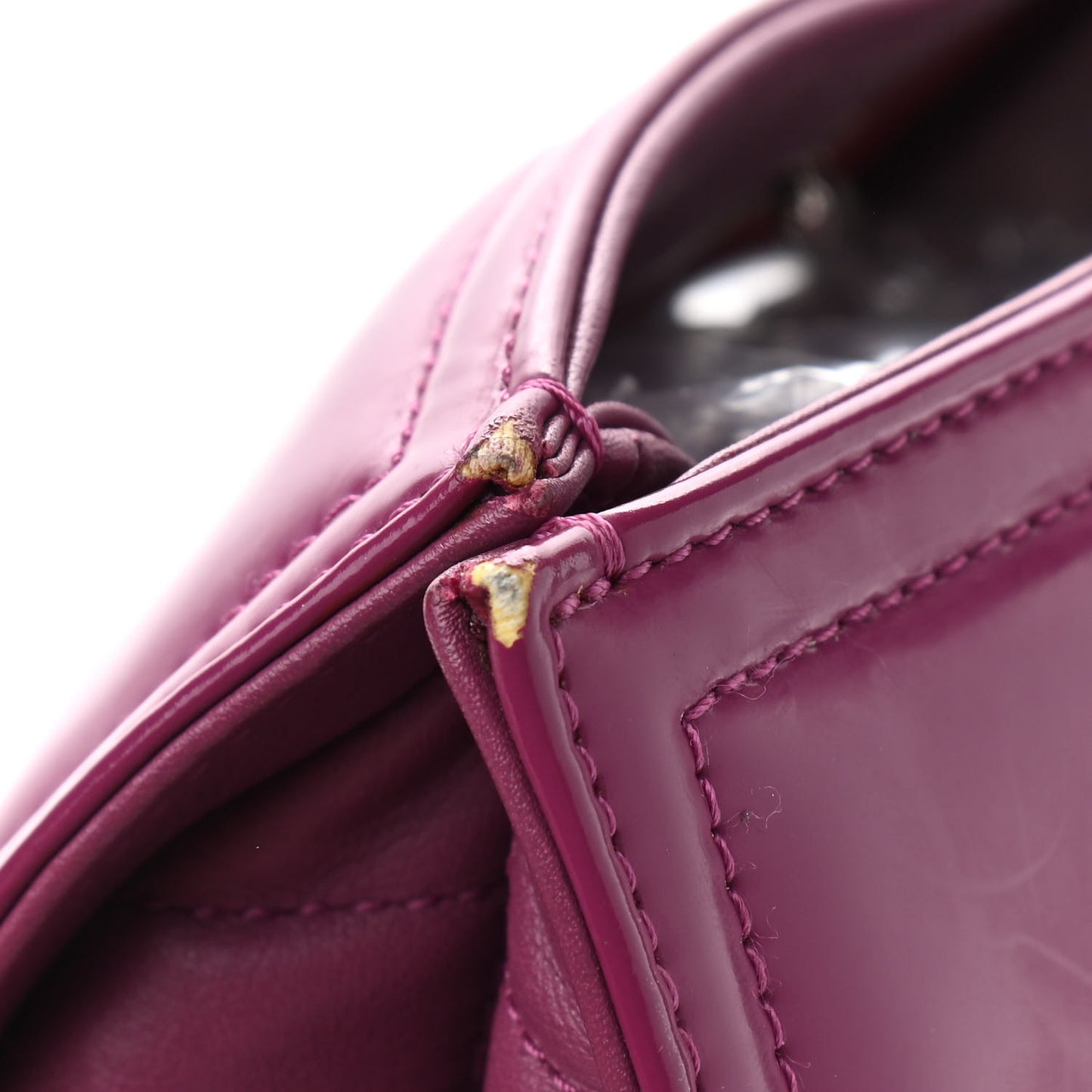 Vinyl Lipstick Tote Purple