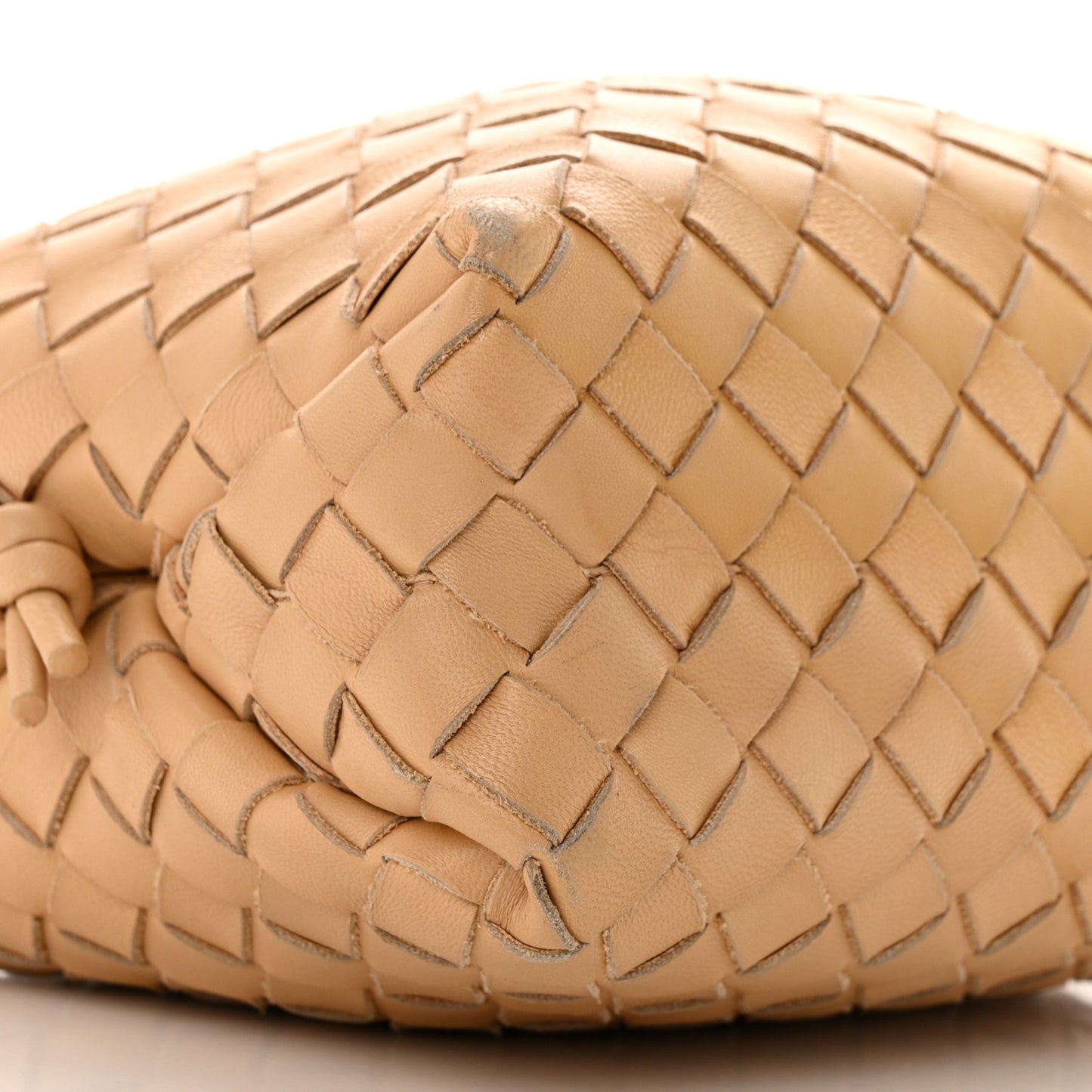 Nappa Intrecciato Small Loop Camera Bag Almond