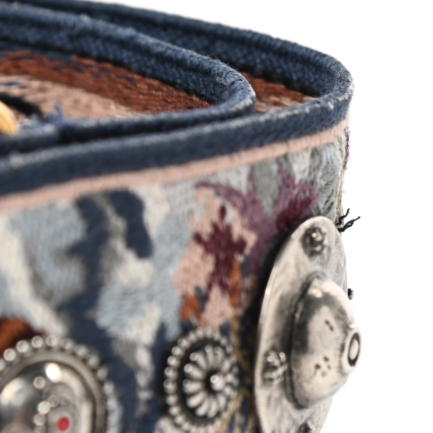 Christian Dior Canvas Embroidered Studded KaleiDiorscopic Shoulder Strap Multicolor 6 of 7
