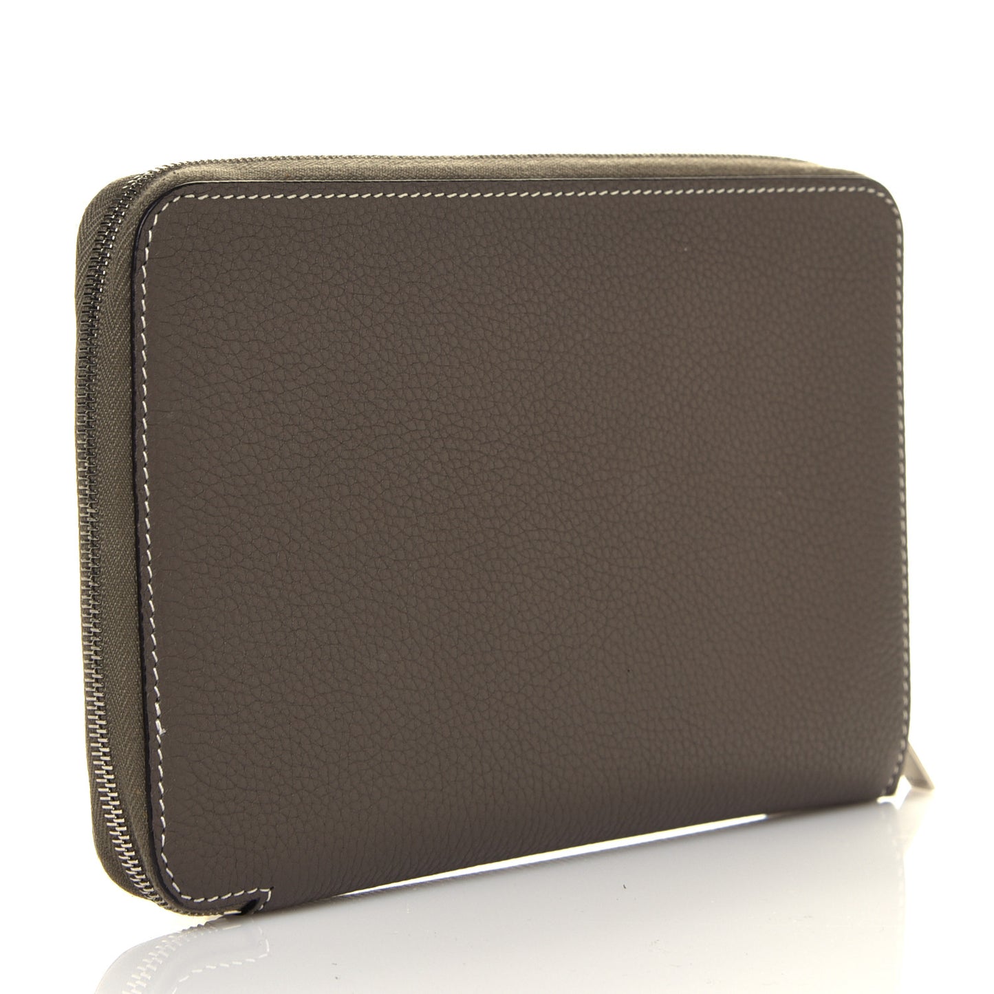 Drummed Calfskin Zip Around Multifunction Wallet Souris