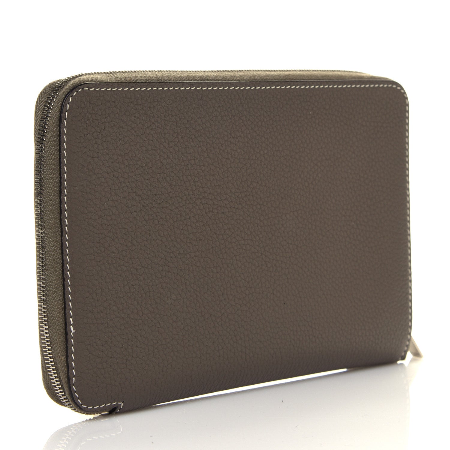 Celine Drummed Calfskin Zip Around Multifunction Wallet Souris 2 of 4