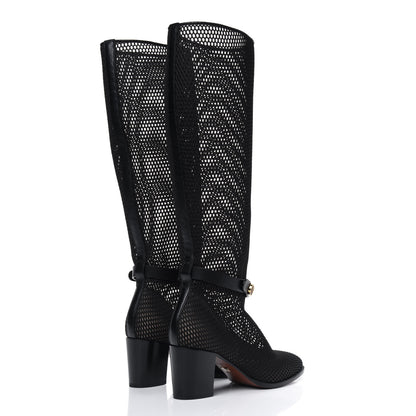 Christian Dior Calfskin Empreinte Resille High Boots 36 Black 4 of 6