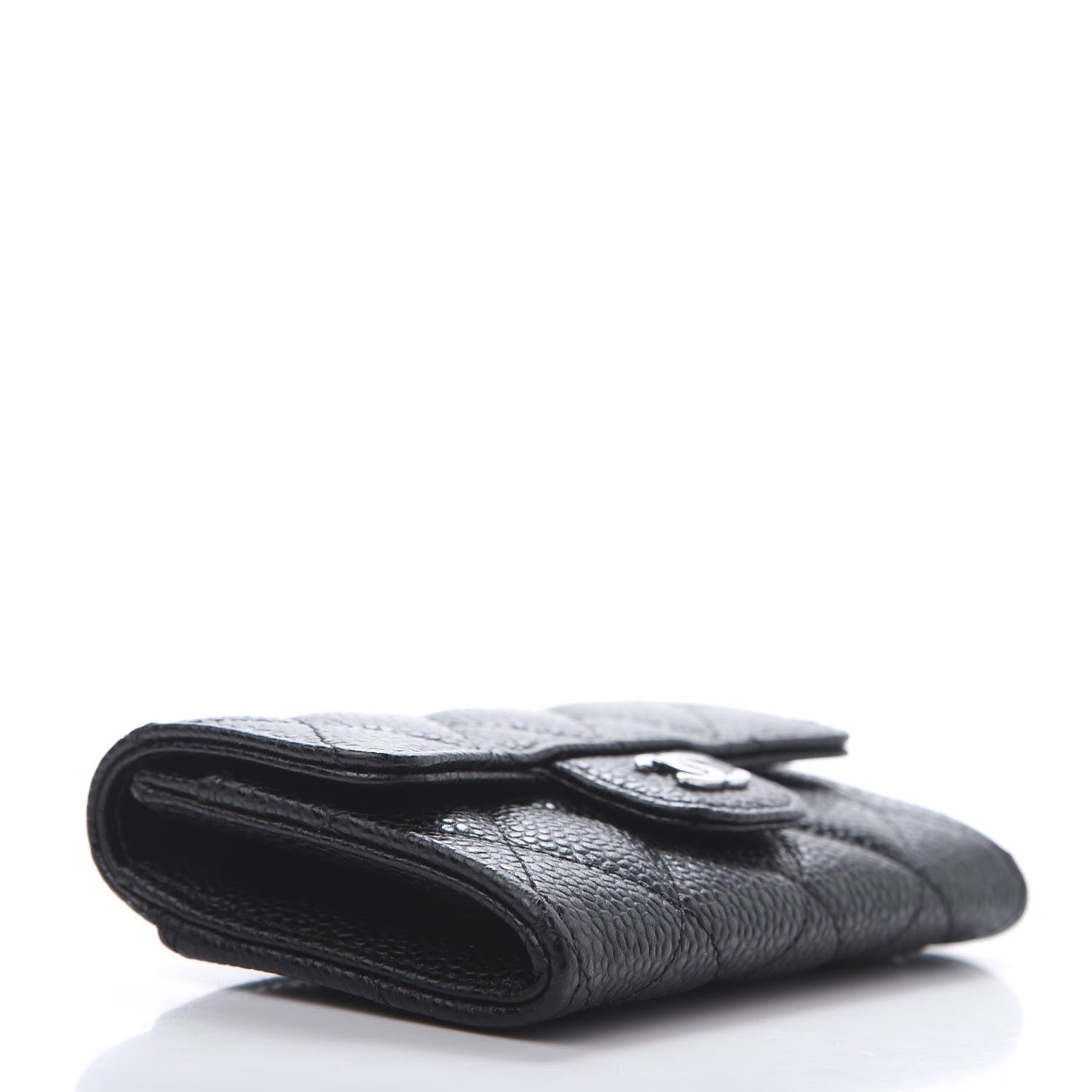 Chanel Caviar Quilted Flap Card Holder Wallet Black 4 of 9