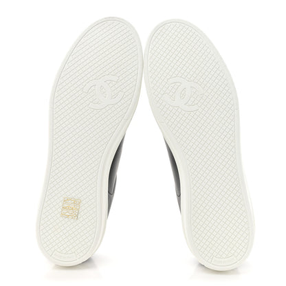 Chanel Calfskin CC Womens Sneakers 40 Black 6 of 9