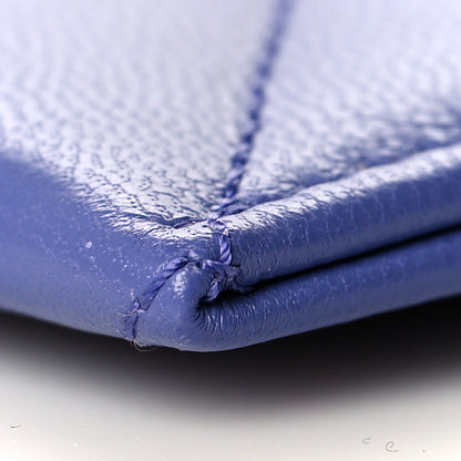 Chanel Shiny Goatskin Quilted Chanel 19 Card Holder Blue 10 of 10