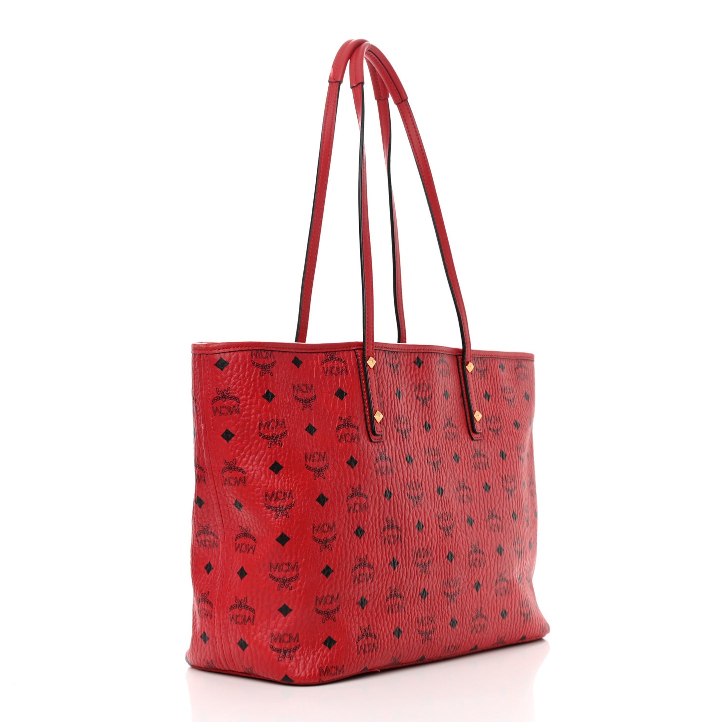 Visetos Medium Anya Shopper Tote Ruby Red