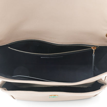 Saint Laurent Lambskin Matelasse Monogram Medium Niki Chain Satchel Dark Beige 5 of 9