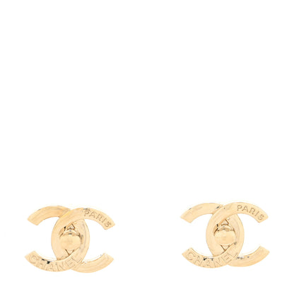 Chanel Metal CC Turnlock Earrings Gold 1 of 4