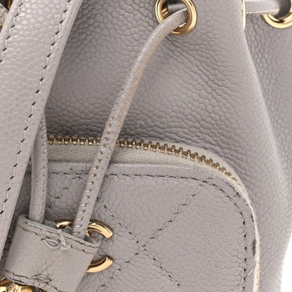 Chanel Caviar Quilted Mini CC Pocket Bucket Bag Grey 8 of 16