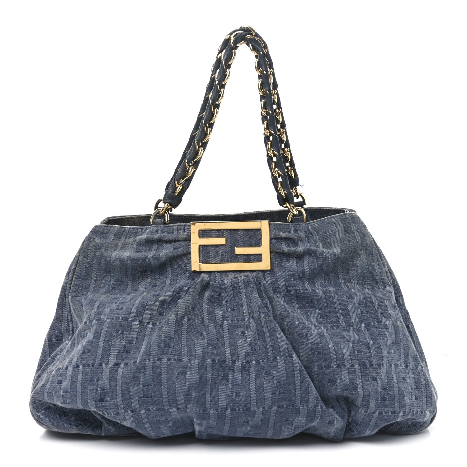 Fendi Denim Zucca Mia Tote Blue 1 of 11