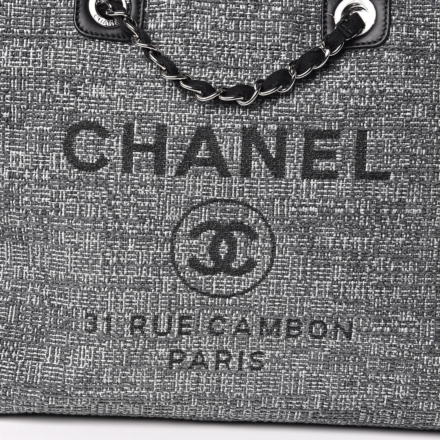 Canvas Medium Deauville Tote Charcoal