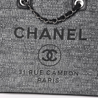 Chanel Canvas Medium Deauville Tote Charcoal 13 of 13