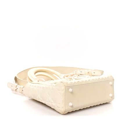 Christian Dior Calfskin Cannage Diamond Small My ABCDior Lady Dior White 4 of 10