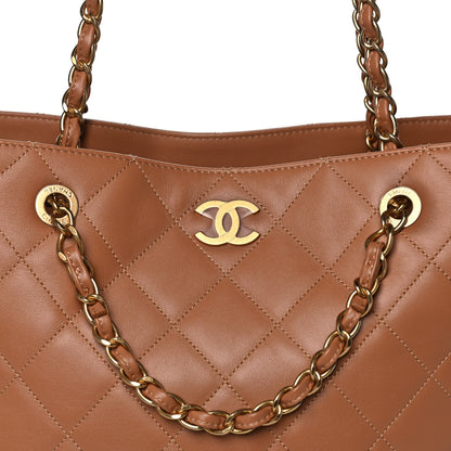 Chanel Calfskin Stitched Large Shopping Bag Brown 8 of 10
