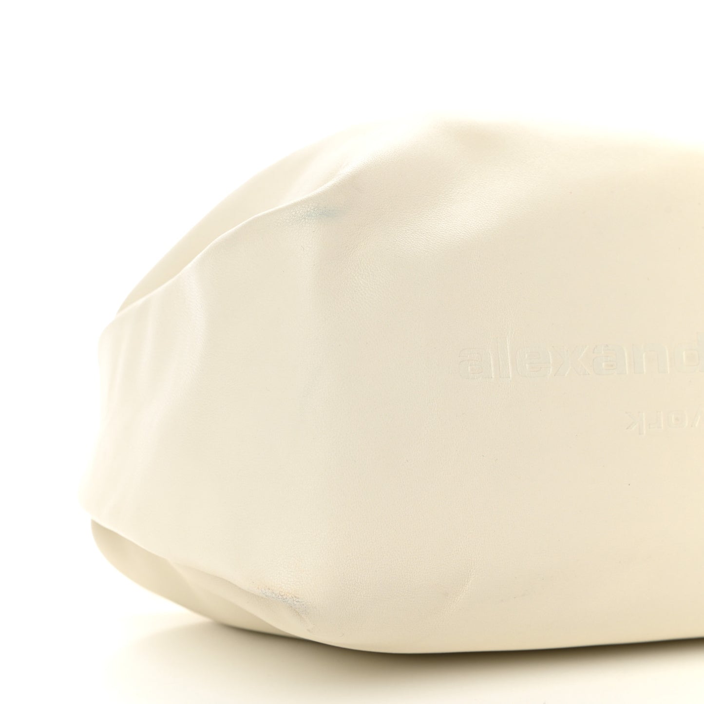 Lambskin Mini Scrunchie Bag White