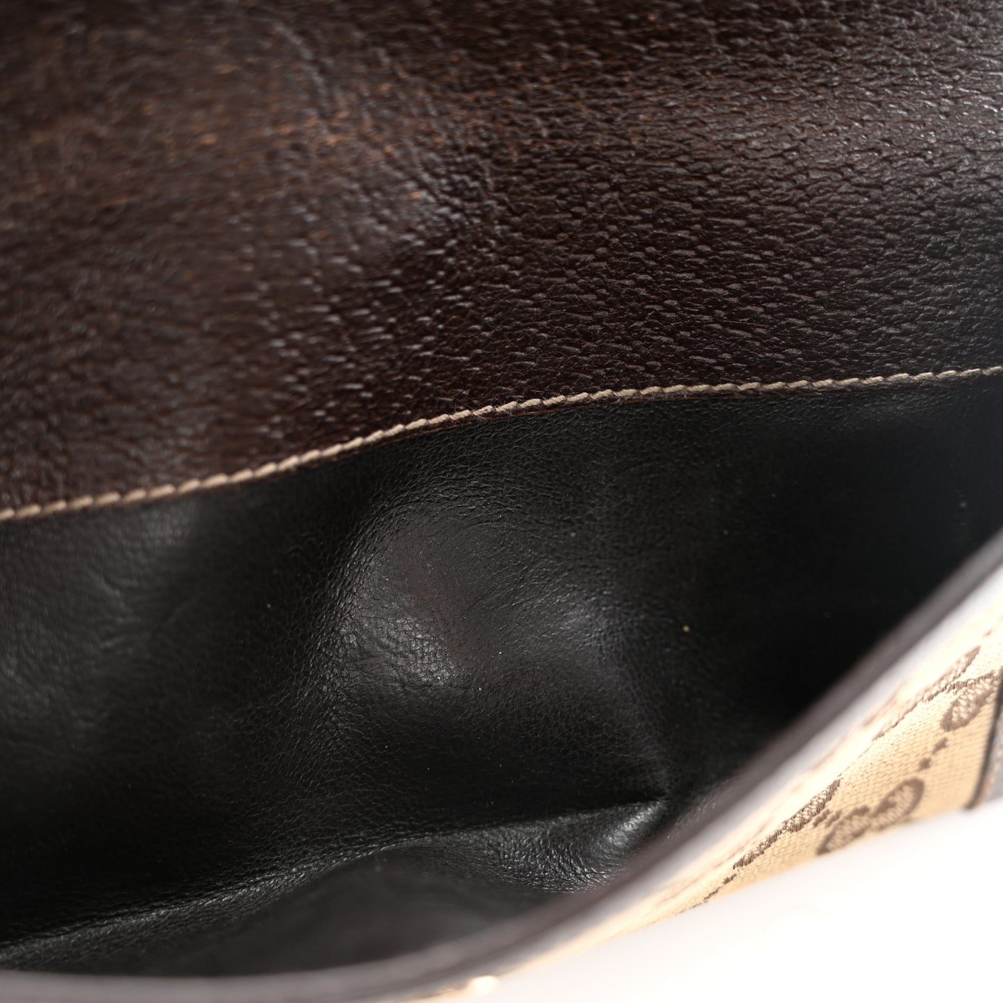 Crystal Monogram Continental Charmy Wallet Brown