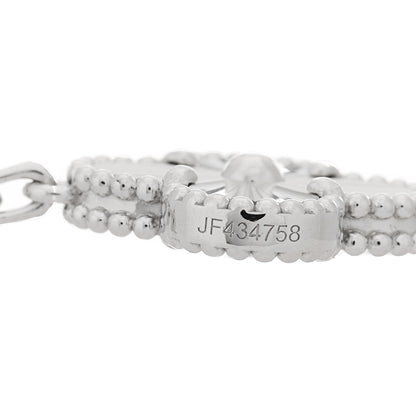 Van Cleef & Arpels 18K White Gold 5 Motifs Guilloche Vintage Alhambra Bracelet 3 of 4
