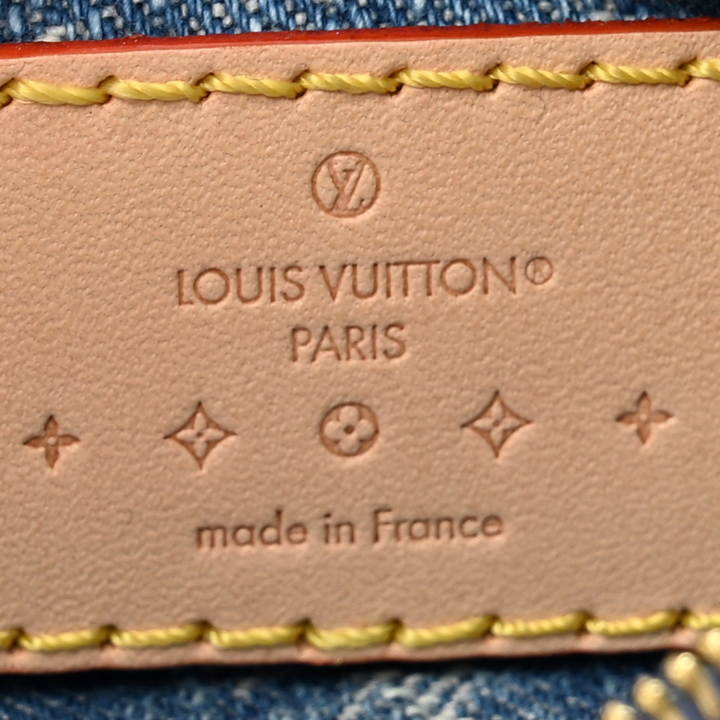 Monogram Denim Key Pouch Denim Blue