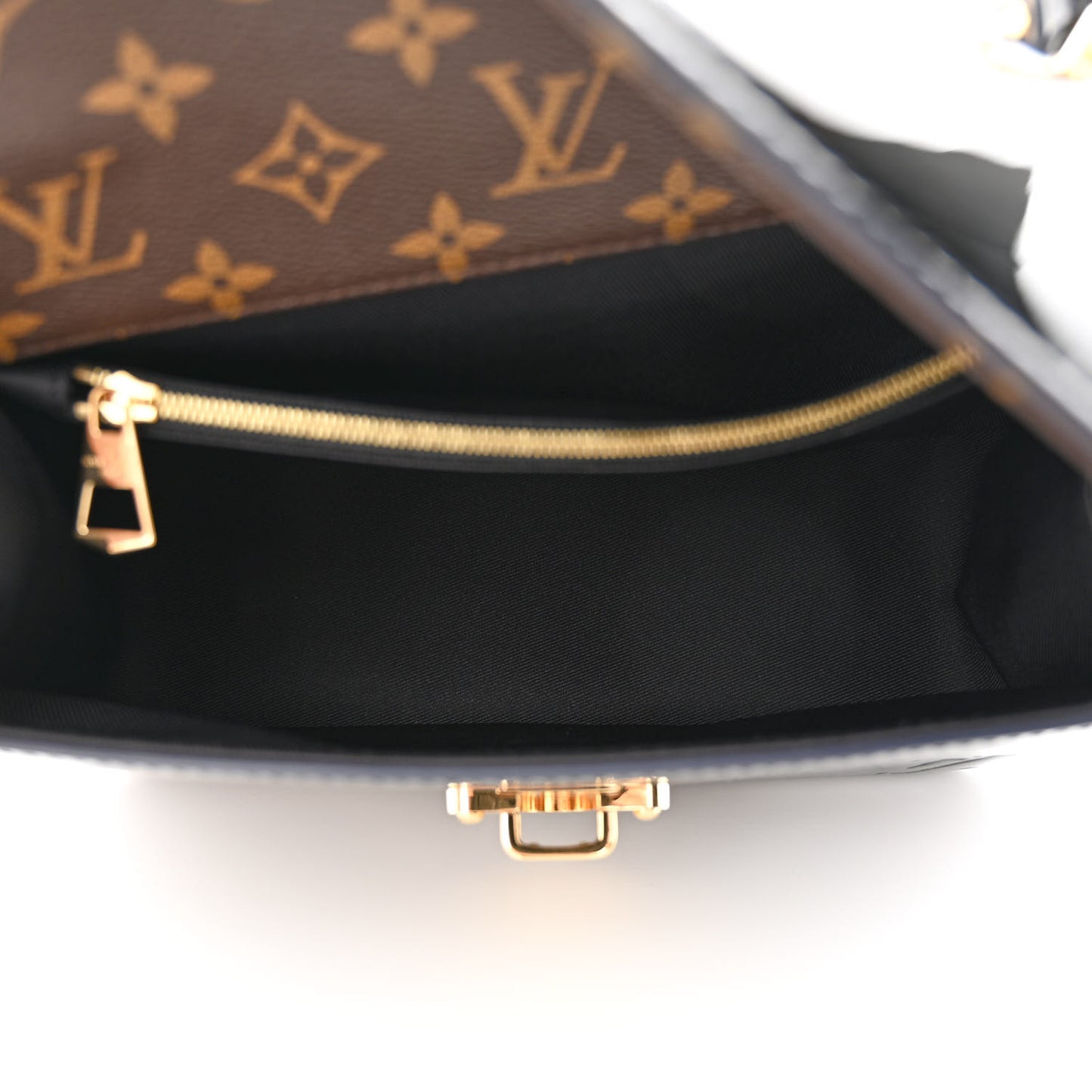Patent Calfskin Monogram Cherrywood PM Black