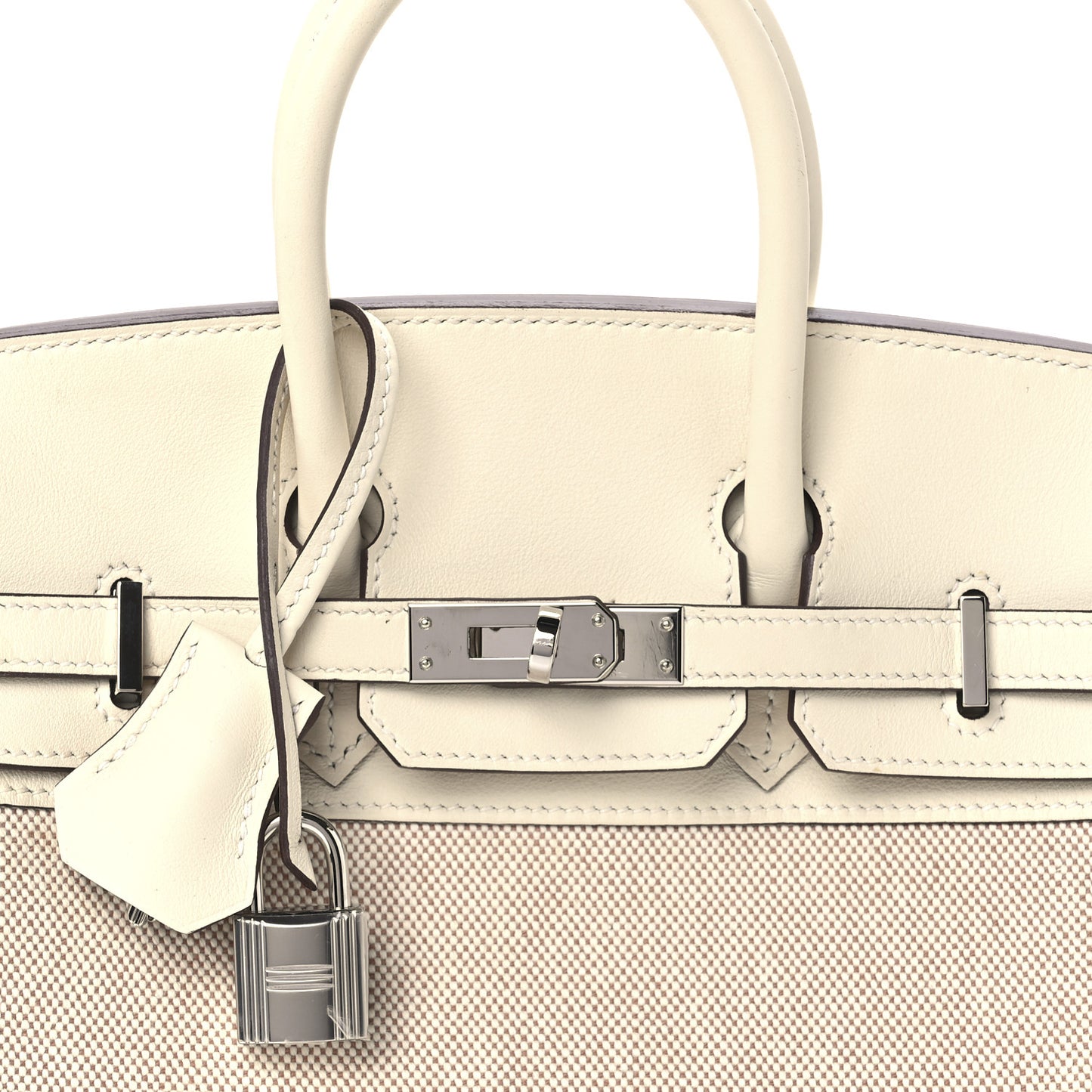 Toile H Swift Birkin 25 Ecru Nata
