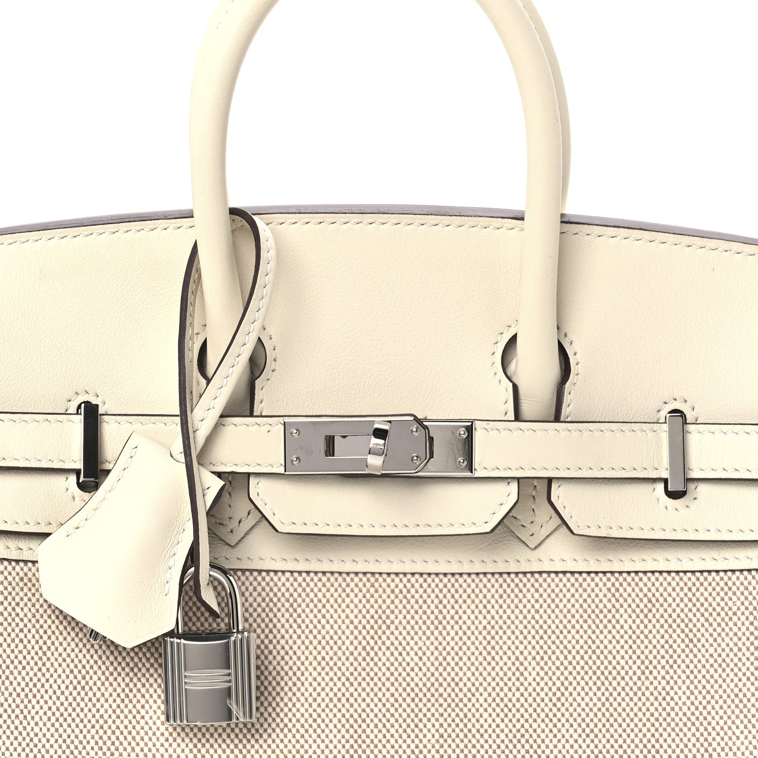 Hermes Toile H Swift Birkin 25 Ecru Nata 8 of 11