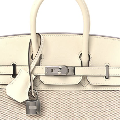 Hermes Toile H Swift Birkin 25 Ecru Nata 8 of 11