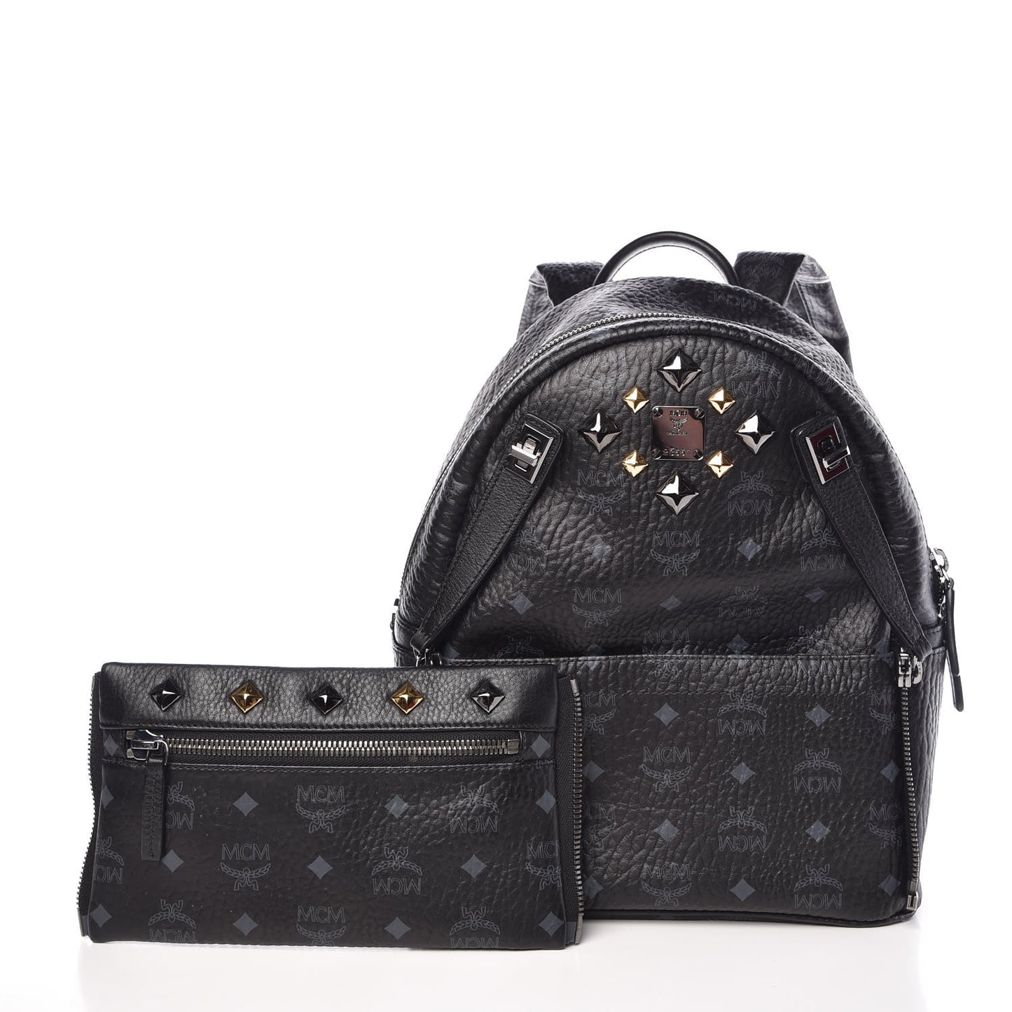 Visetos Studded Small Dual Stark Backpack Black