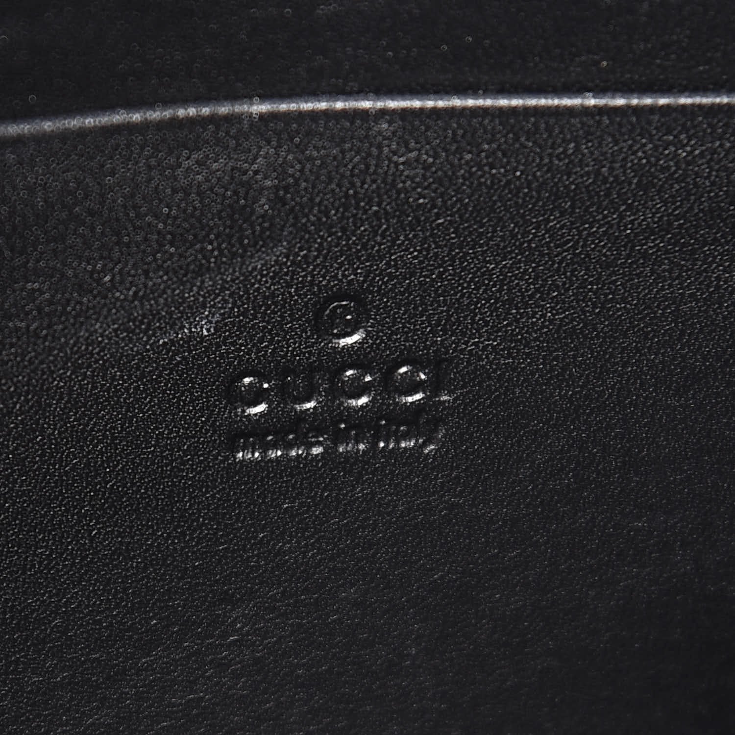 Gucci Calfskin Matelasse GG Marmont Chain Wallet Black 6 of 6