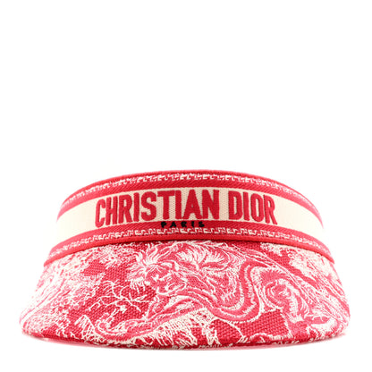 Christian Dior Toile De Jouy Reverse Visor Red 3 of 9