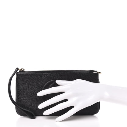 Gucci Pebbled Calfskin Soho Wristlet Black 2 of 7