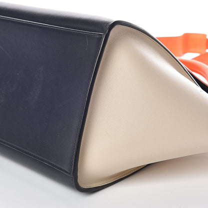 Celine Bullhide Calfskin Small Tri-Color Trapeze Fluo Orange 5 of 12