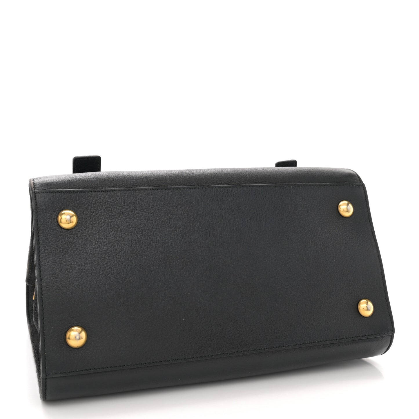 Calfskin Canvas Small Muse Two Black