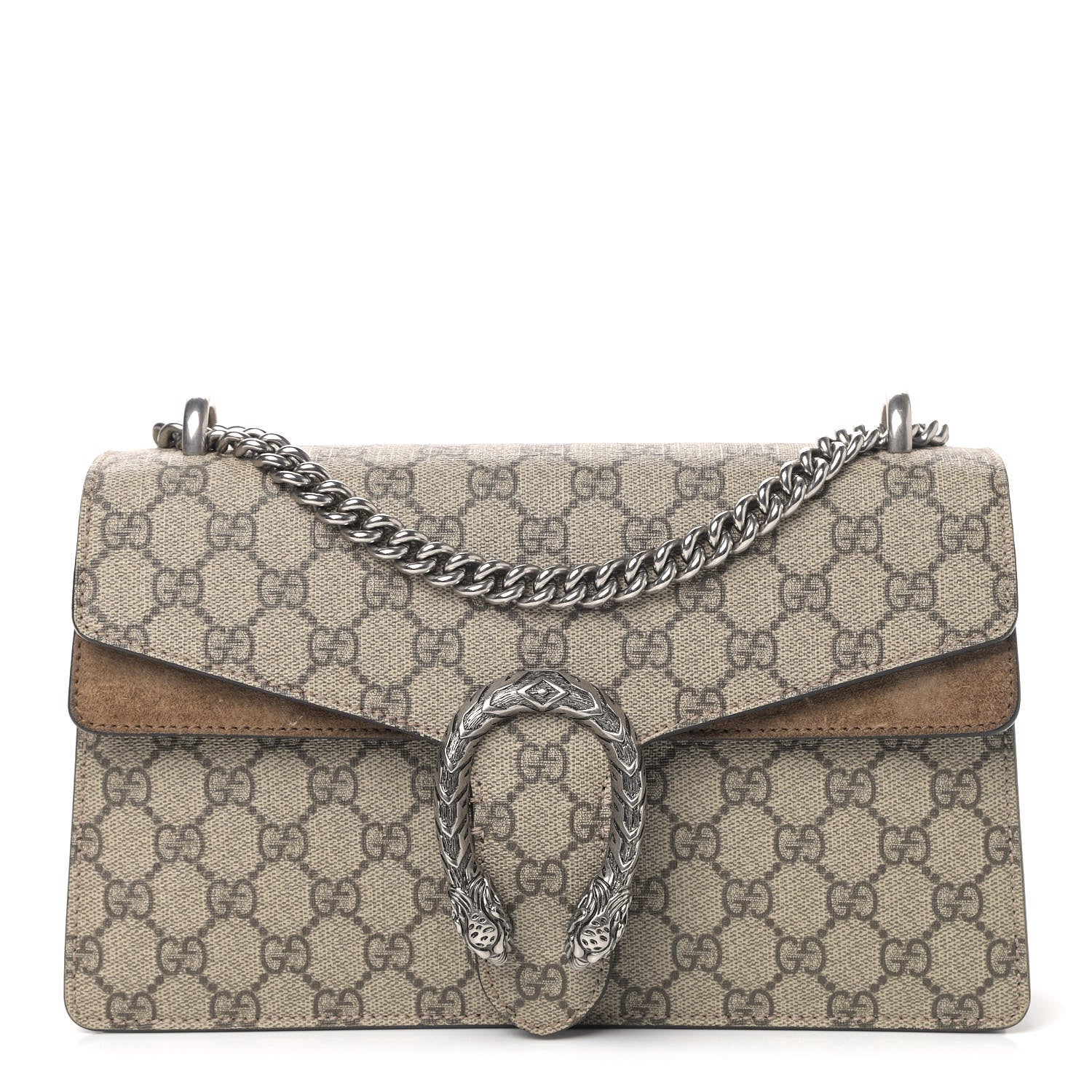 Gucci GG Supreme Monogram Small Dionysus Shoulder Bag Taupe 1 of 10
