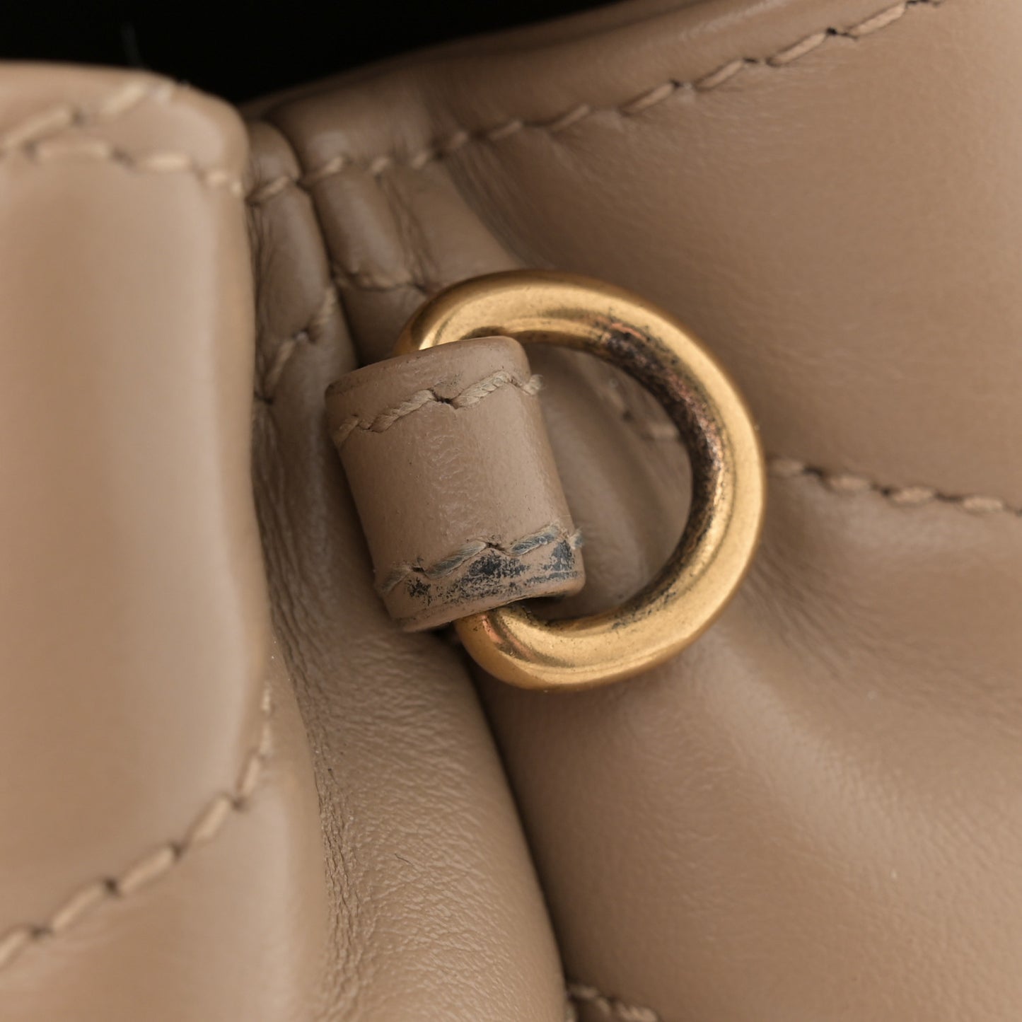 Calfskin Y Quilted Monogram Toy Loulou Crossbody Bag Latte