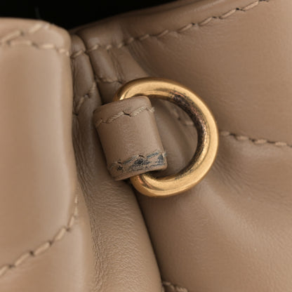 Saint Laurent Calfskin Y Quilted Monogram Toy Loulou Crossbody Bag Latte 12 of 12